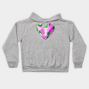 Reiki Love, Heart Camo Kids Hoodie